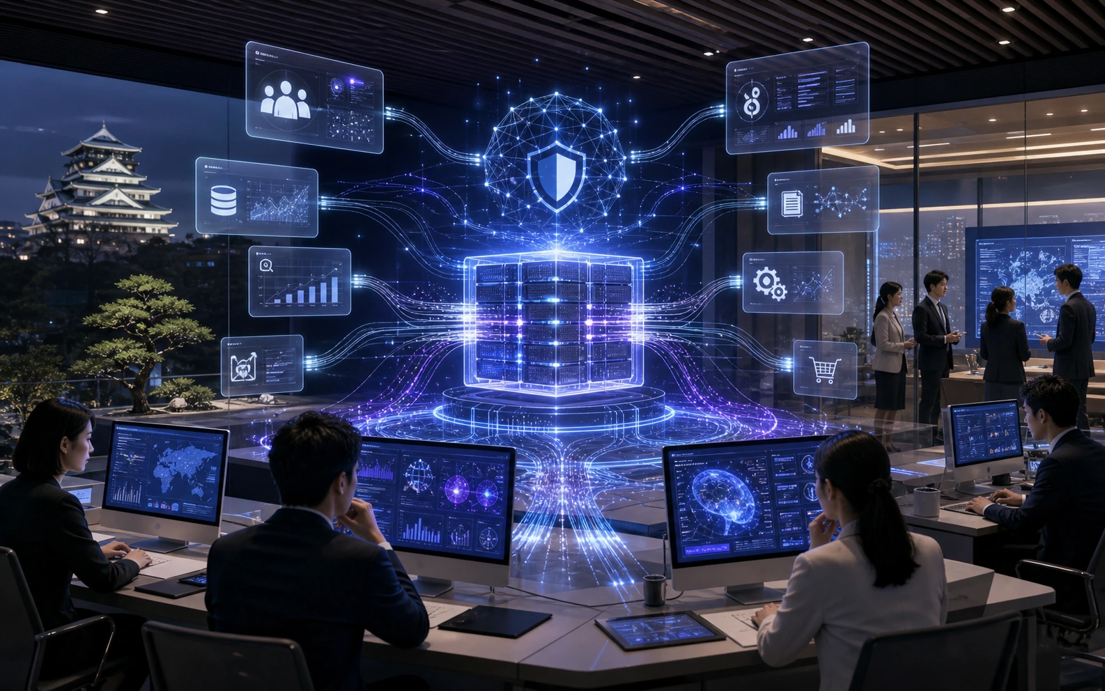 AI backbone connecting intelligent enterprise applications